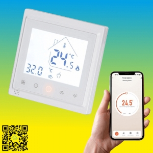 Терморегулятор In-Therm PWT-002 (білий) - Wi-Fi сенсорний програмуємий для теплої підлоги