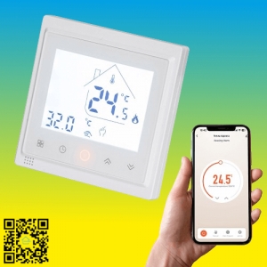 Терморегулятор In-Therm PWT-002 (белый) - Wi-Fi сенсорный программируемый для теплого пола