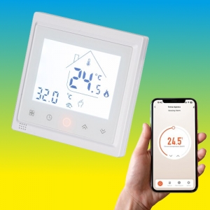 Терморегулятор In-Therm PWT-002 (белый) - Wi-Fi сенсорный программируемый для теплого пола