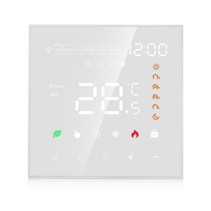 Терморегулятор In-Therm PWT-082 (белый, чорный) - Wi-Fi сенсорный программируемый для теплого пола