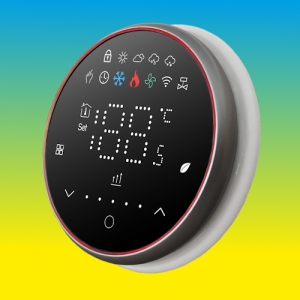 Терморегулятор In-Therm PWT-601 БІЛИЙ / ЧОРНИЙ Wi-Fi - сенсорний програмований для теплої підлоги