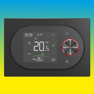 Терморегулятор In-Therm PWT-900 БІЛИЙ / ЧОРНИЙ - Wi-Fi сенсорний програмований для теплої підлоги