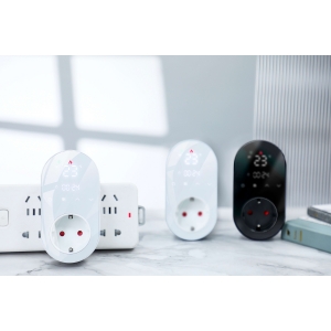Терморегулятор In-Therm PLWT-012 БІЛИЙ / ЧОРНИЙ Wi-Fi - сенсорний програмований в розетку