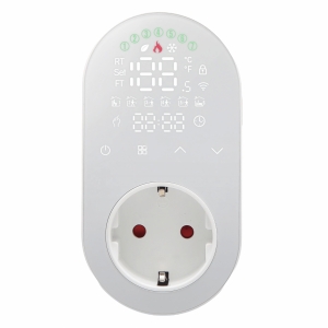 Терморегулятор In-Therm PLWT-012 БІЛИЙ / ЧОРНИЙ Wi-Fi - сенсорний програмований в розетку