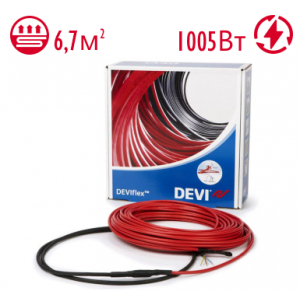 Нагревательный кабель DEVIflex 18T 6,7 м.кв. 1005 Вт под стяжку