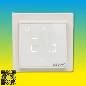 Терморегулятор Wi-Fi сенсорный программируемый DEVIreg Smart белый для теплого пола